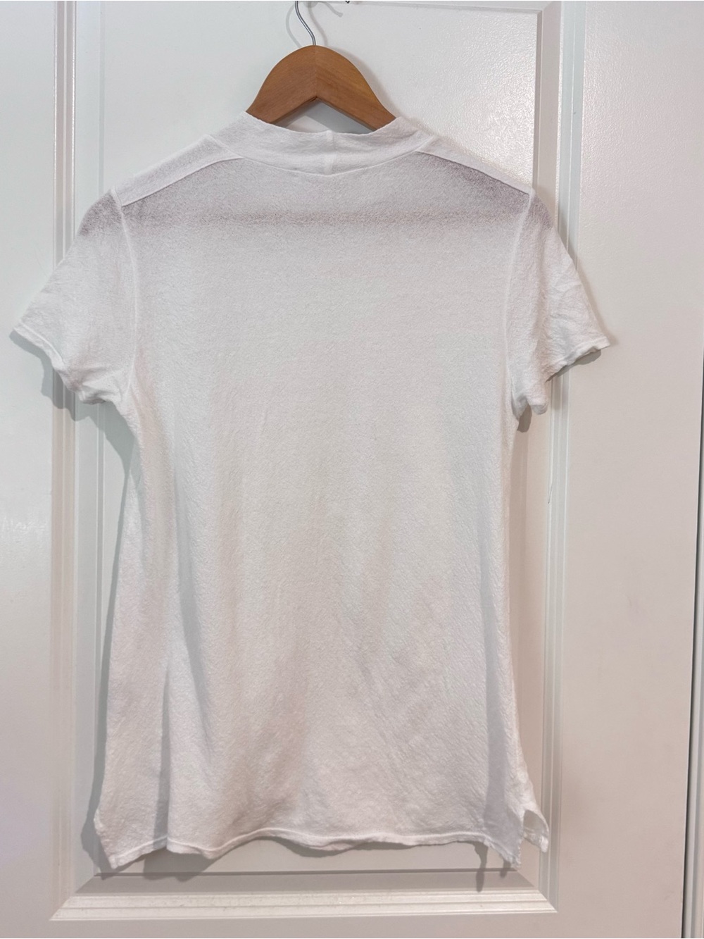 Stateside Anthropologie Women Mock Neck Basic White Shirt Size Small Staple Top - Picture 3 of 3